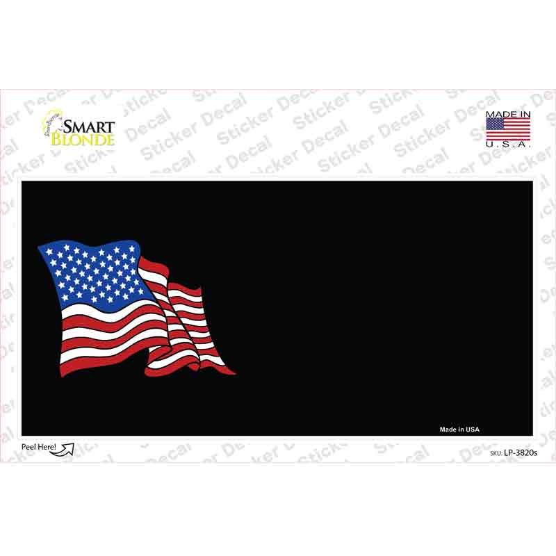 LP-3820s-M American Flag Offset Novelty Sticker Decal - Medium