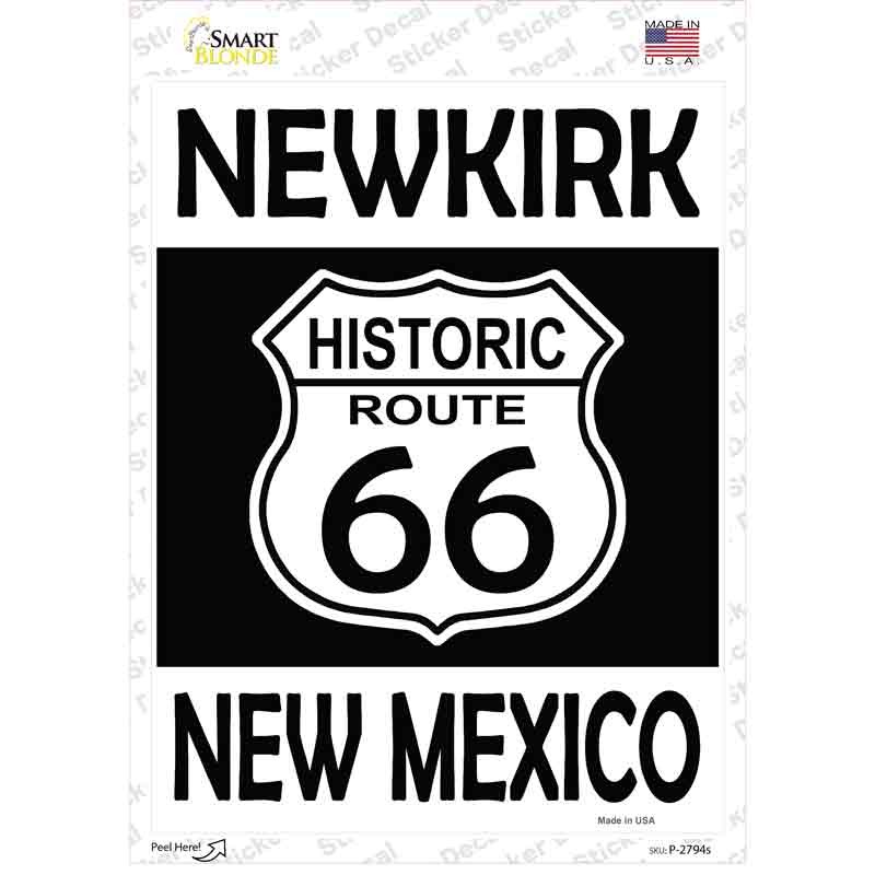 P-2794s-M  kirk   Mexico Historic Route 66 Novelty Rectangle Sticker Decal - Medium