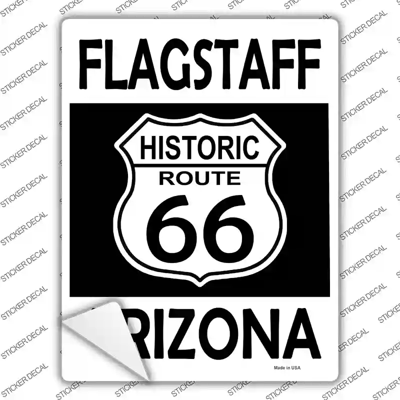 P-2798s-XL Flagstaff Arizona Historic Route 66 Novelty Rectangle Sticker Decal - Extra Large