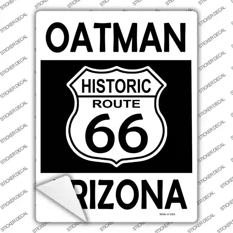 P-2803s-S Oatman Arizona Historic Route 66 Novelty Rectangle Sticker Decal - Small