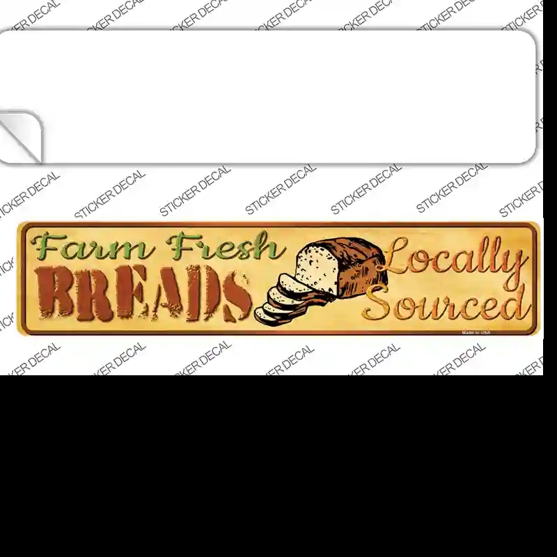 K-687s-XL Farm Fresh Breads Novelty Narrow Sticker Decal - Extra Large