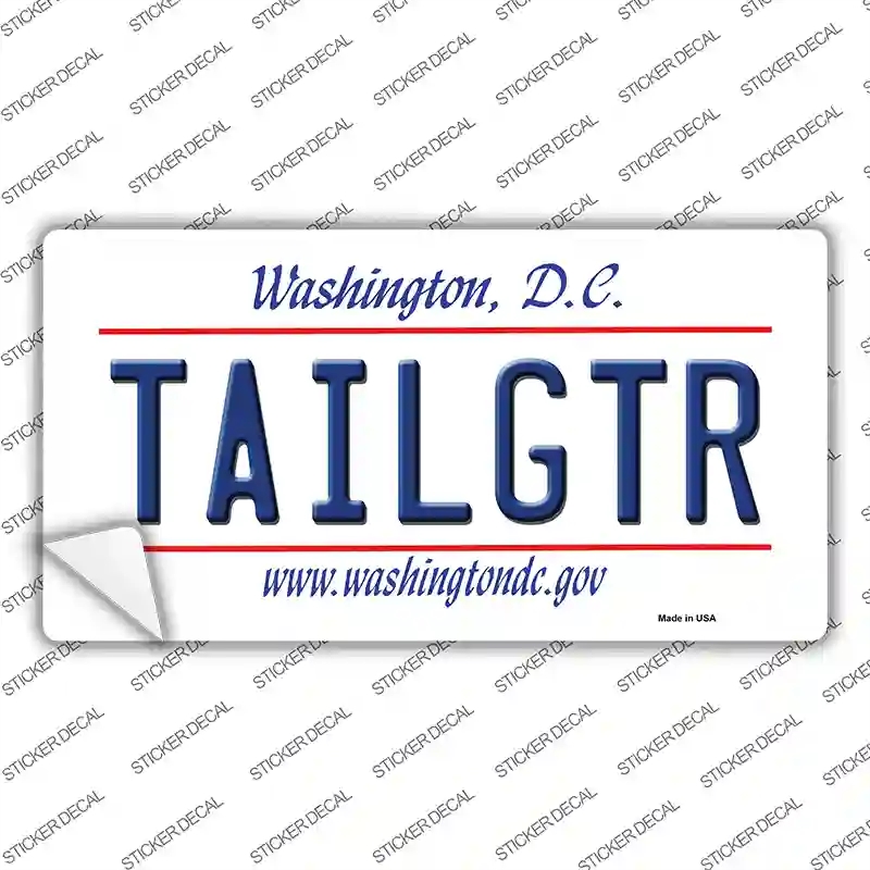 LP-3673s-S Tailgtr Washington DC Novelty Sticker Decal - Small