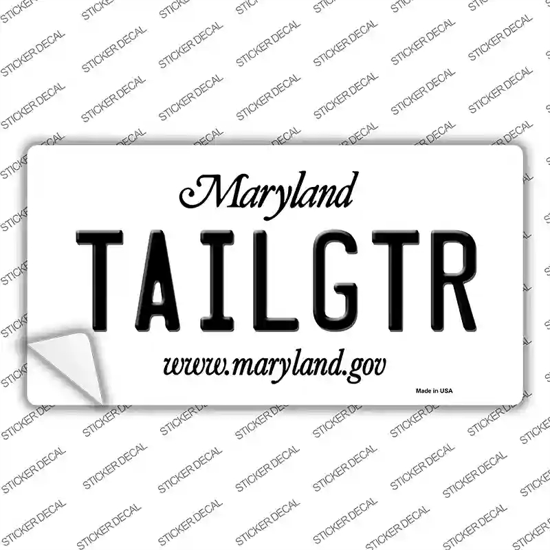 LP-3679s-S Tailgtr Maryland Novelty Sticker Decal - Small