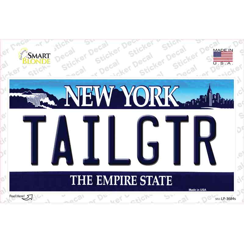 LP-3684s-M Tailgtr   York Novelty Sticker Decal - Medium