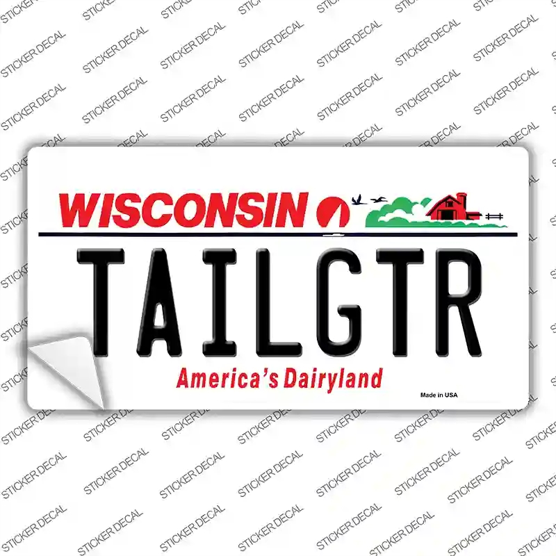 LP-3691s-L Tailgtr Wisconsin Novelty Sticker Decal - Large