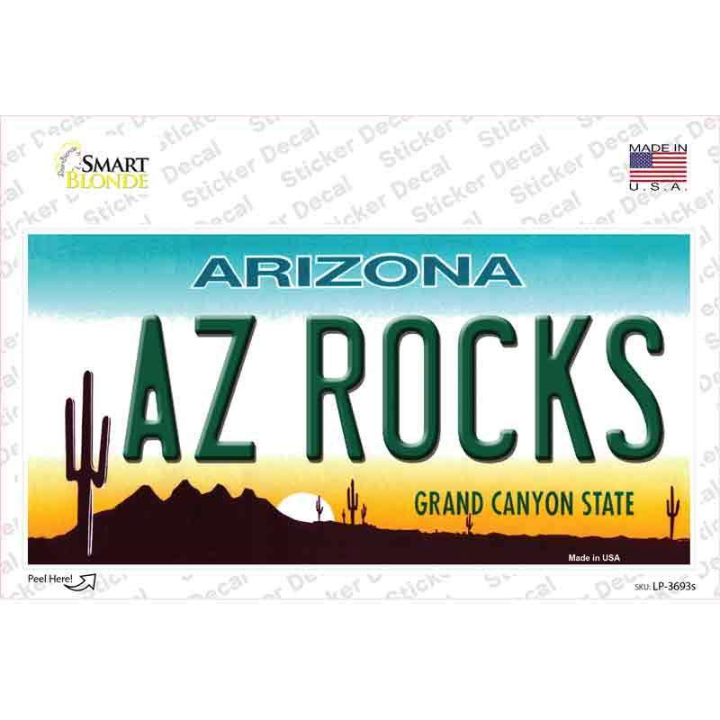 LP-3693s-M Az Rocks Novelty Sticker Decal - Medium