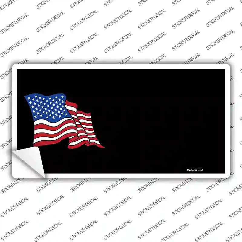 LP-3820s-S American Flag Offset Novelty Sticker Decal - Small
