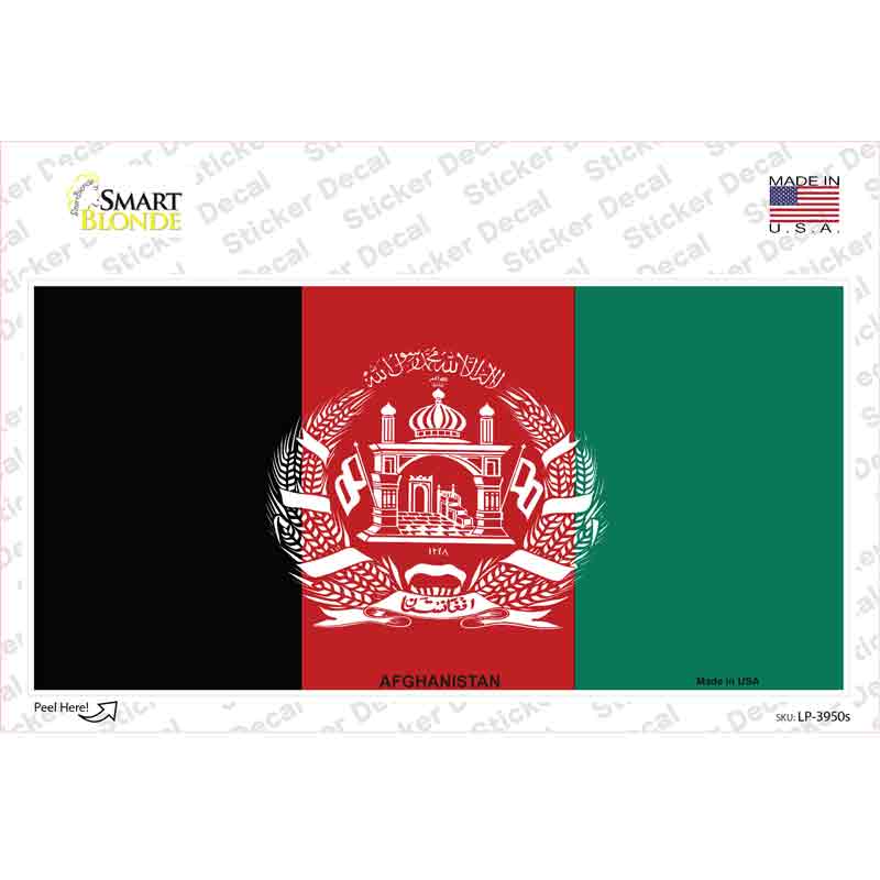 LP-3950s-M Afghanistan Flag Novelty Sticker Decal - Medium