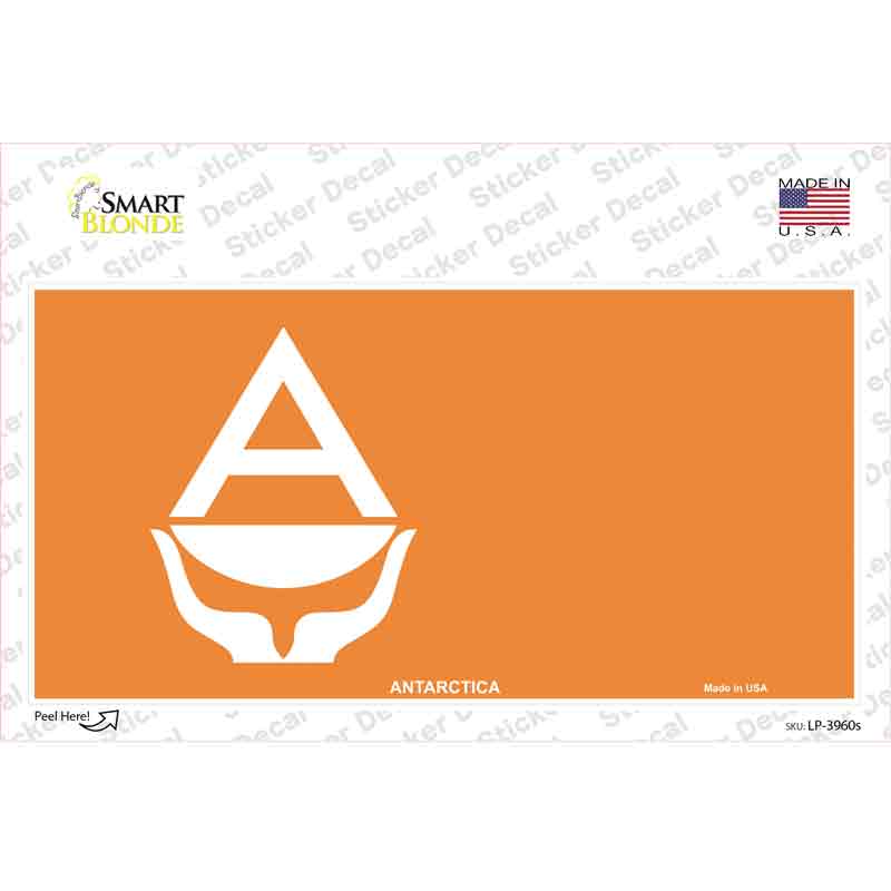 LP-3960s-M Antarctica Flag Novelty Sticker Decal - Medium