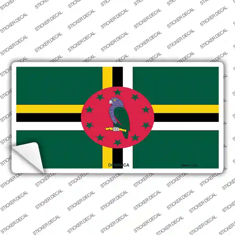 LP-4004s-L Dominica Flag Novelty Sticker Decal - Large