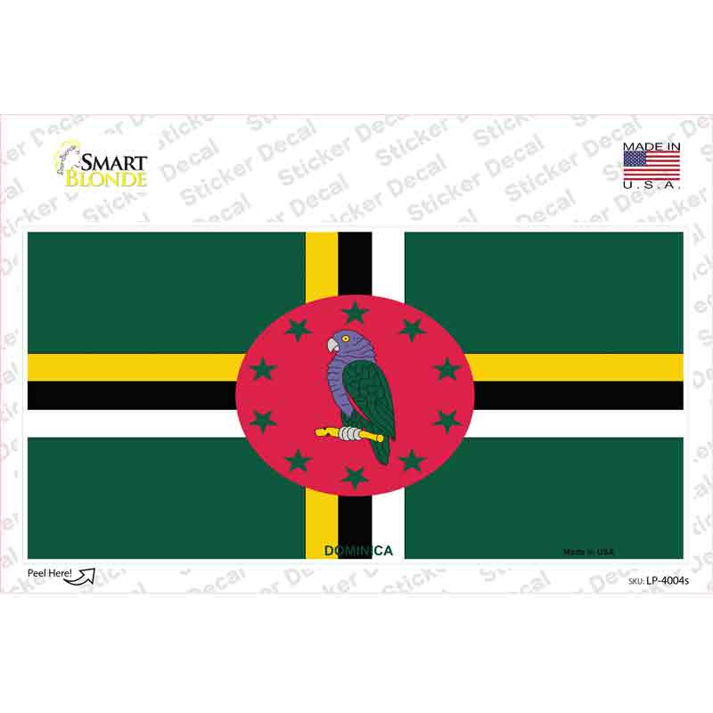 LP-4004s-M Dominica Flag Novelty Sticker Decal - Medium