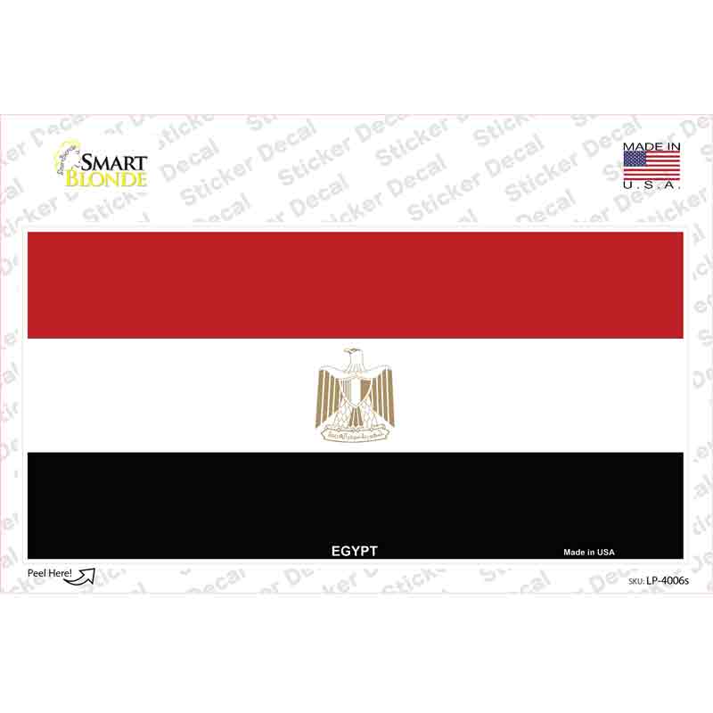 LP-4006s-M Egypt Flag Novelty Sticker Decal - Medium