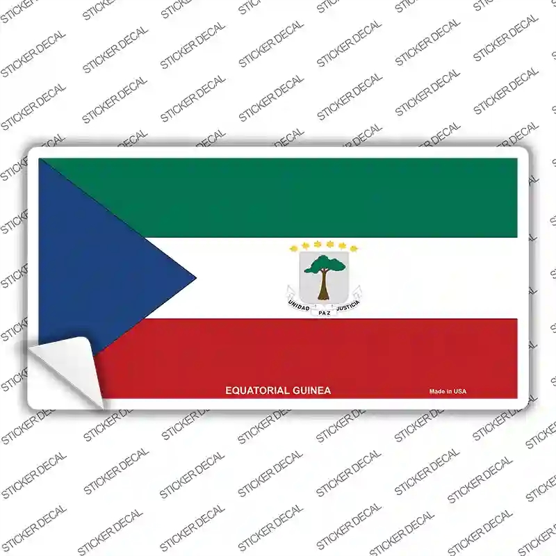 LP-4007s-XL Equatorial Guinea Flag Novelty Sticker Decal - Extra Large