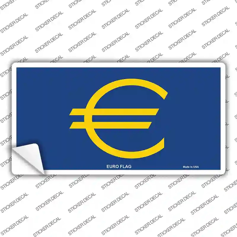 LP-4011s-XL Euro Flag Novelty Sticker Decal - Extra Large
