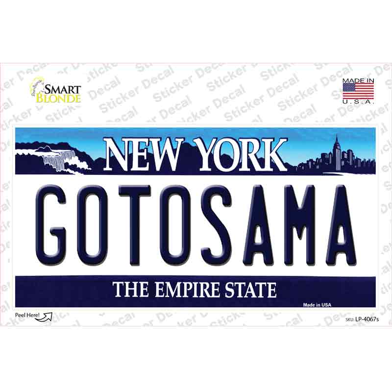 LP-4067s-M Gotosama   York Novelty Sticker Decal - Medium