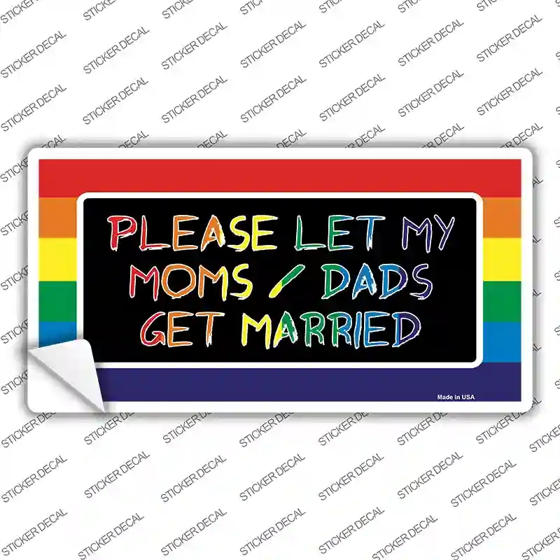 LP-4717s-XL Please Let My Moms & Dads Novelty Sticker Decal - Extra Large