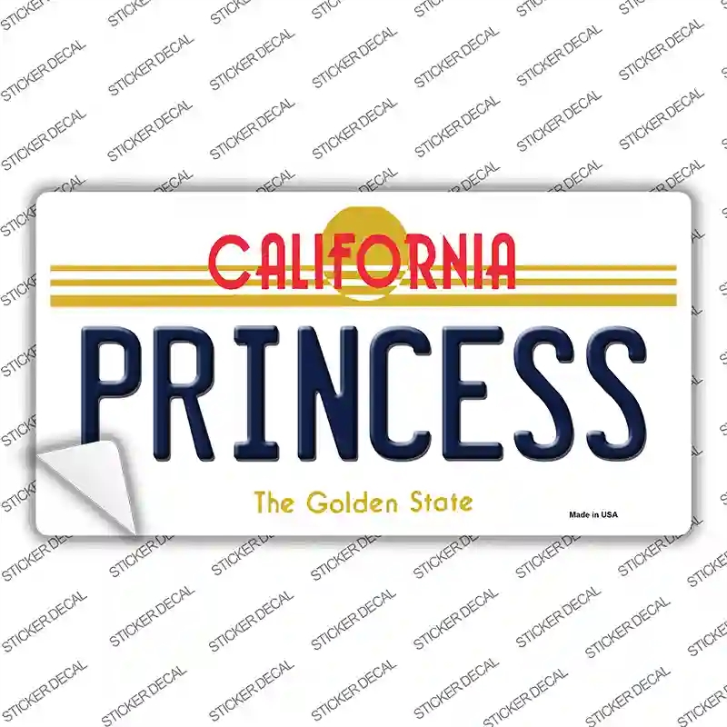 LP-4882s-S Princess California Novelty Sticker Decal - Small