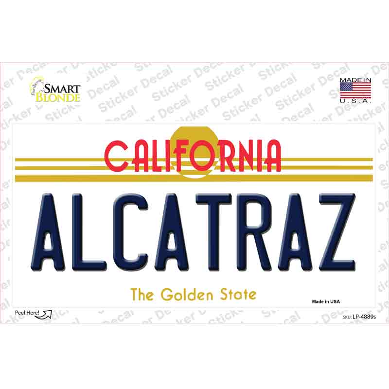 LP-4889s-M Alcatraz California Novelty Sticker Decal - Medium