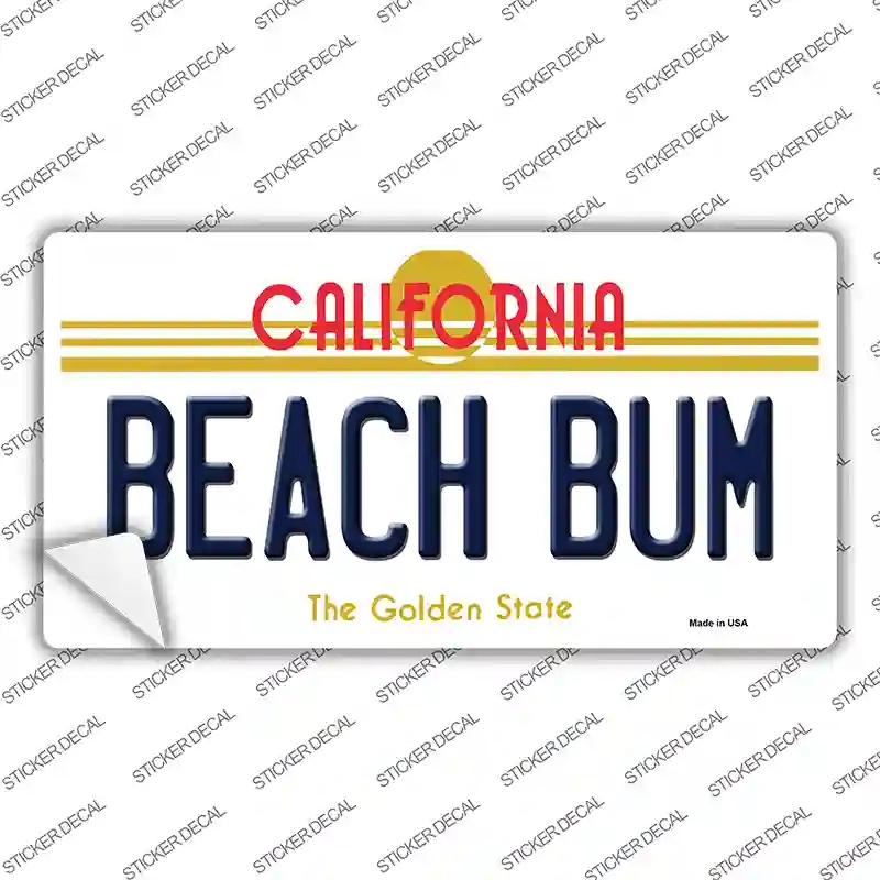 LP-4906s-S Beach Bum California Novelty Sticker Decal - Small
