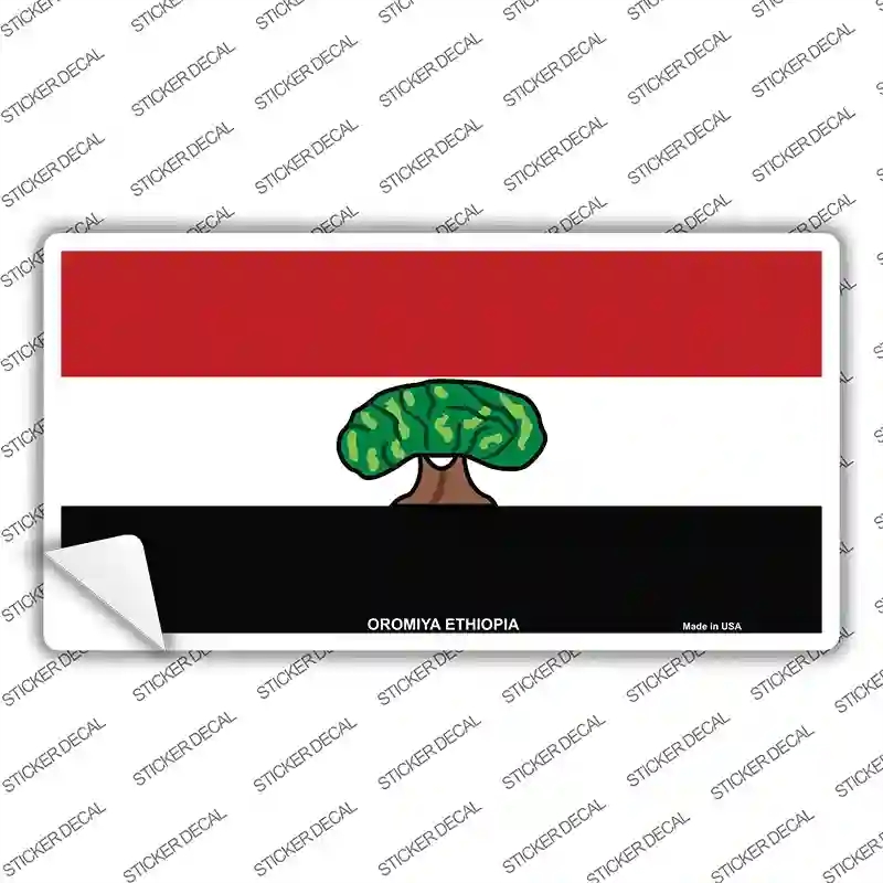 LP-4911s-S Oromiya Ethiopia Flag Novelty Sticker Decal - Small