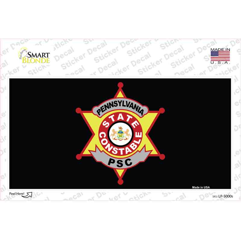 LP-5000s-M PA Constable Star Novelty Sticker Decal - Medium