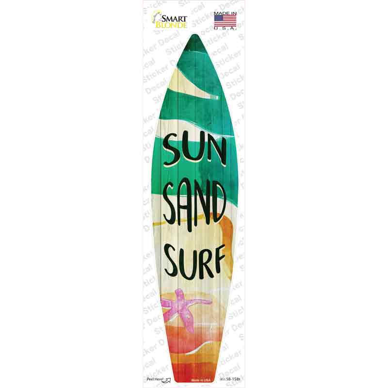 SB-158s-M Sun Sand & Surf Novelty Surfboard Sticker Decal - Medium