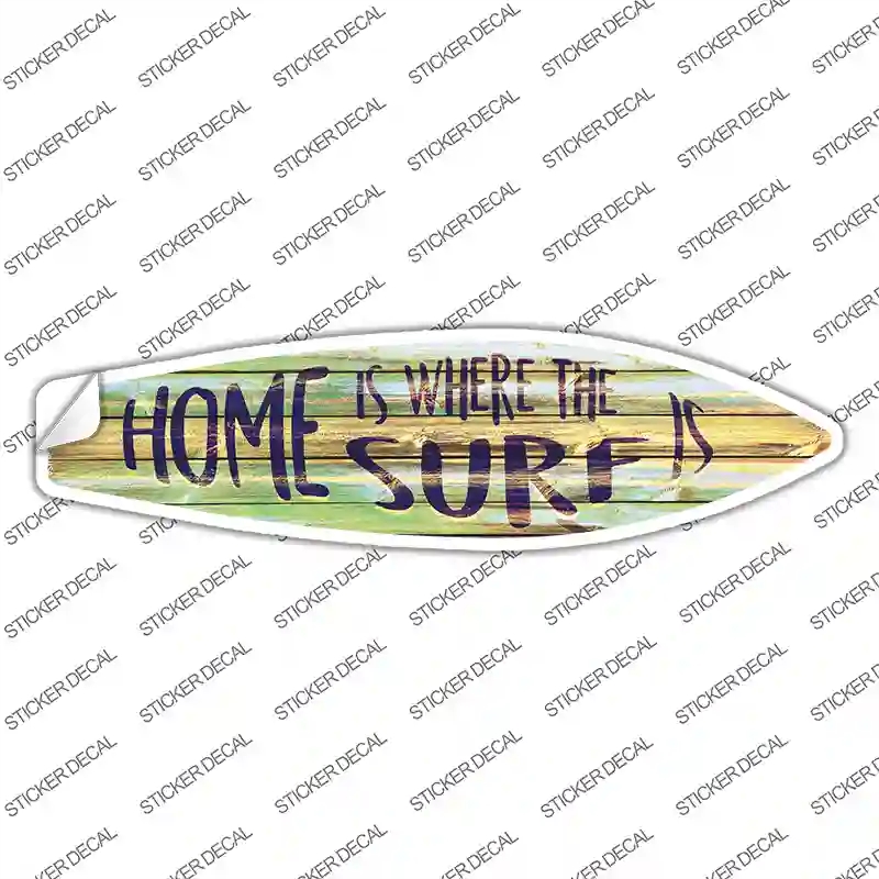 SB-176s-S Where the Surf is Novelty Surfboard Sticker Decal - Small