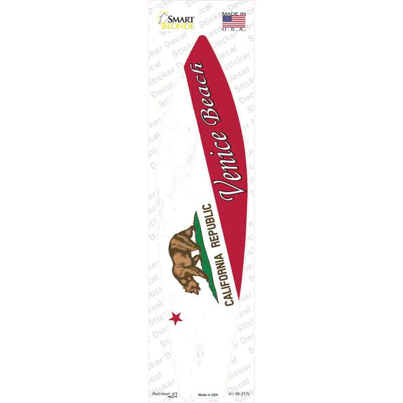 SB-217s-M Venice Beach California Novelty Surfboard Sticker Decal - Medium