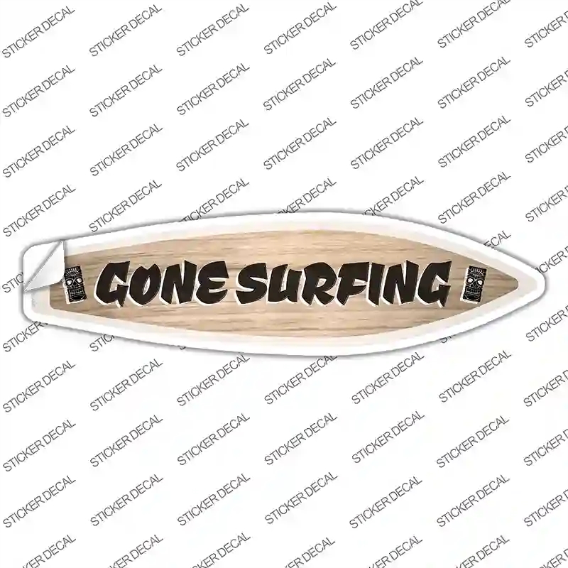 SB-310s-S Gone Surfing Novelty Surfboard Sticker Decal - Small