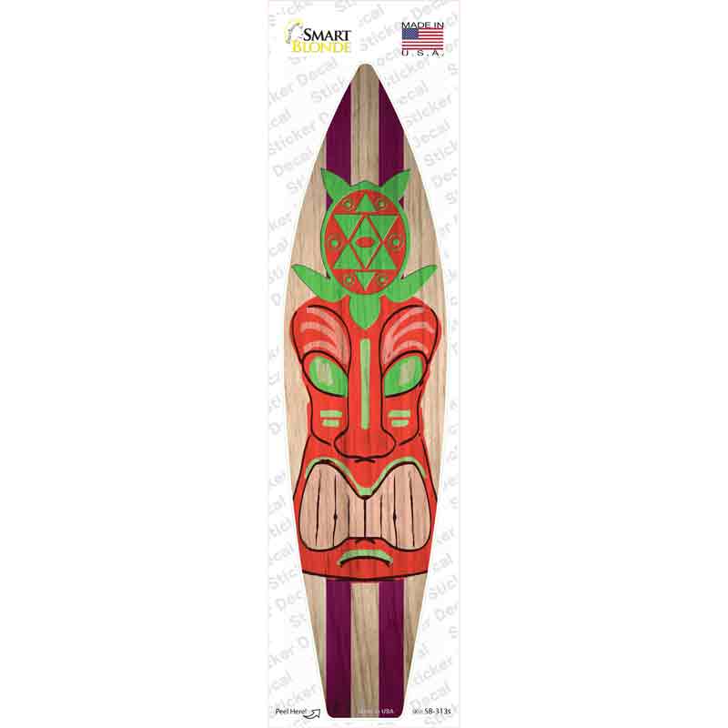 SB-313s-M Tiki Turtle Novelty Surfboard Sticker Decal - Medium