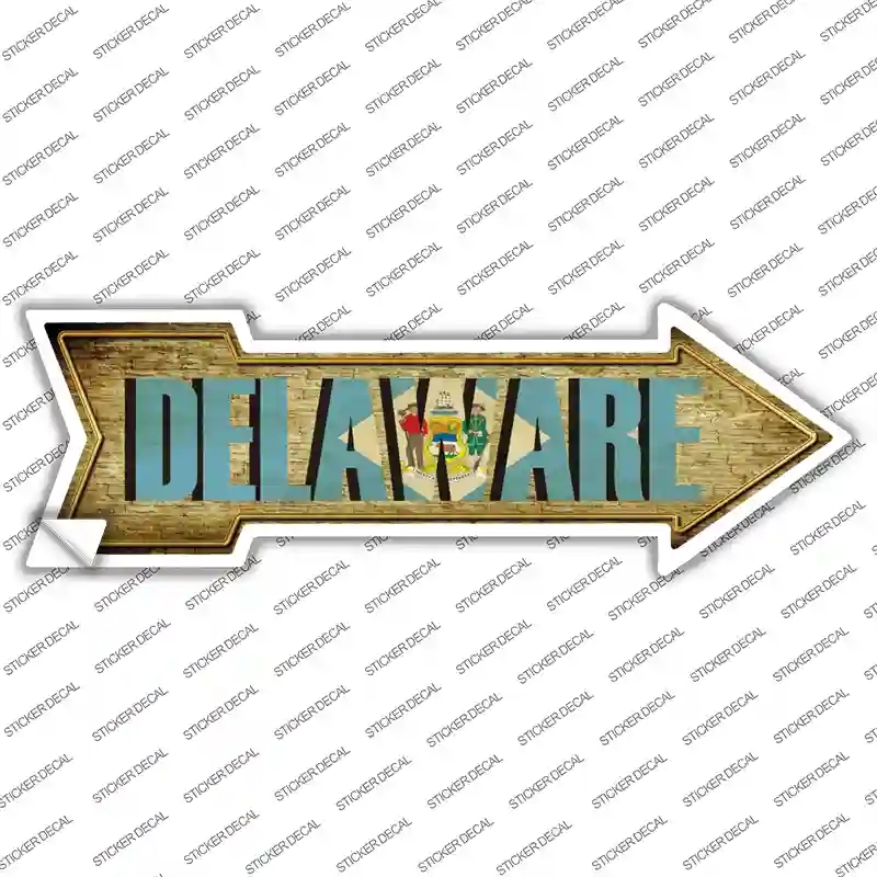 A-201s-XL Delaware Novelty Arrow Sticker Decal - Extra Large
