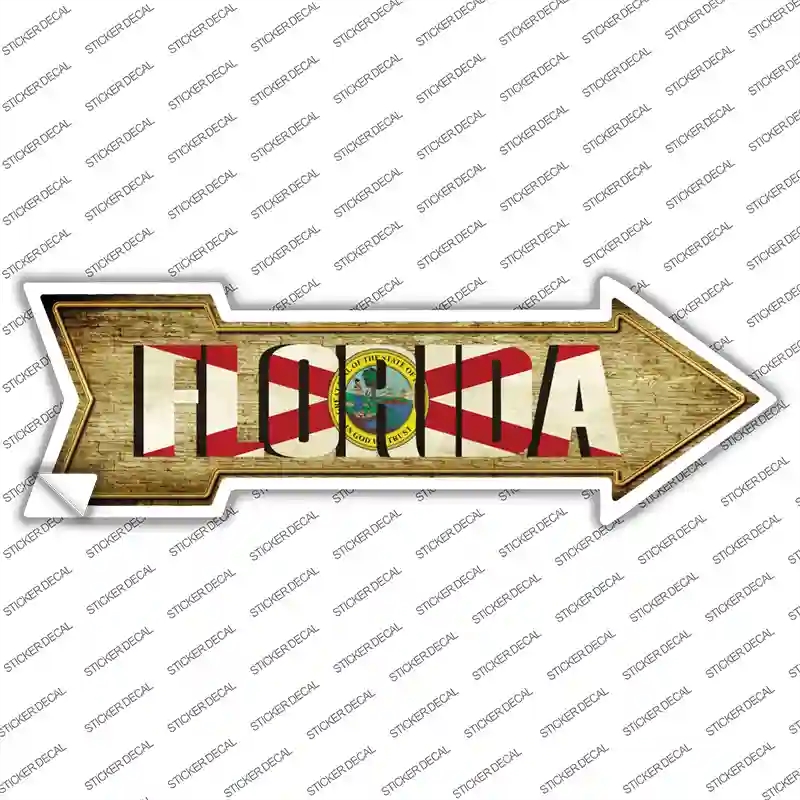 A-202s-S Florida Novelty Arrow Sticker Decal - Small