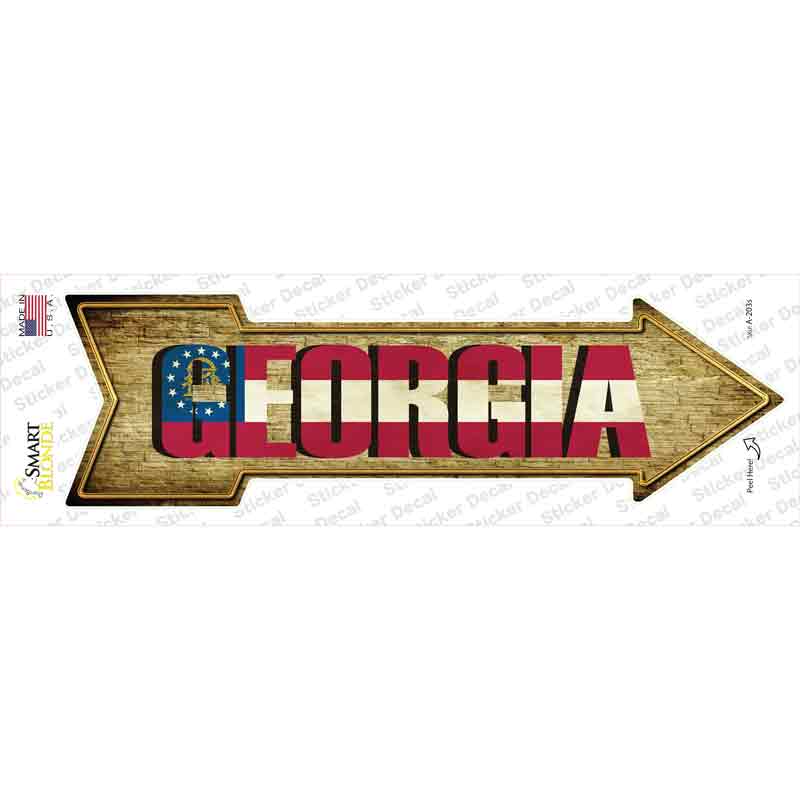 A-203s-M Georgia Novelty Arrow Sticker Decal - Medium