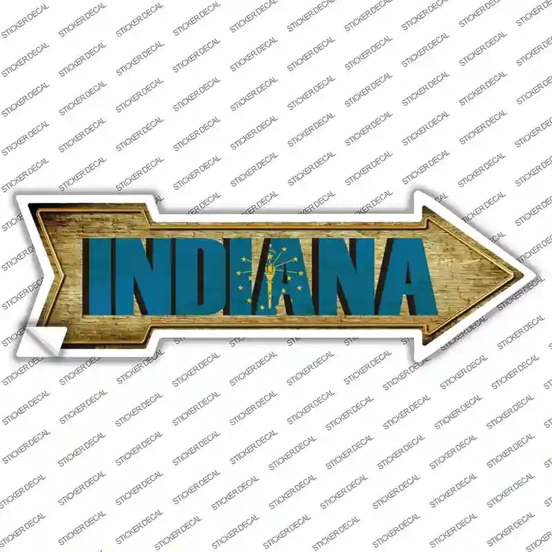 A-207s-L Indiana Novelty Arrow Sticker Decal - Large
