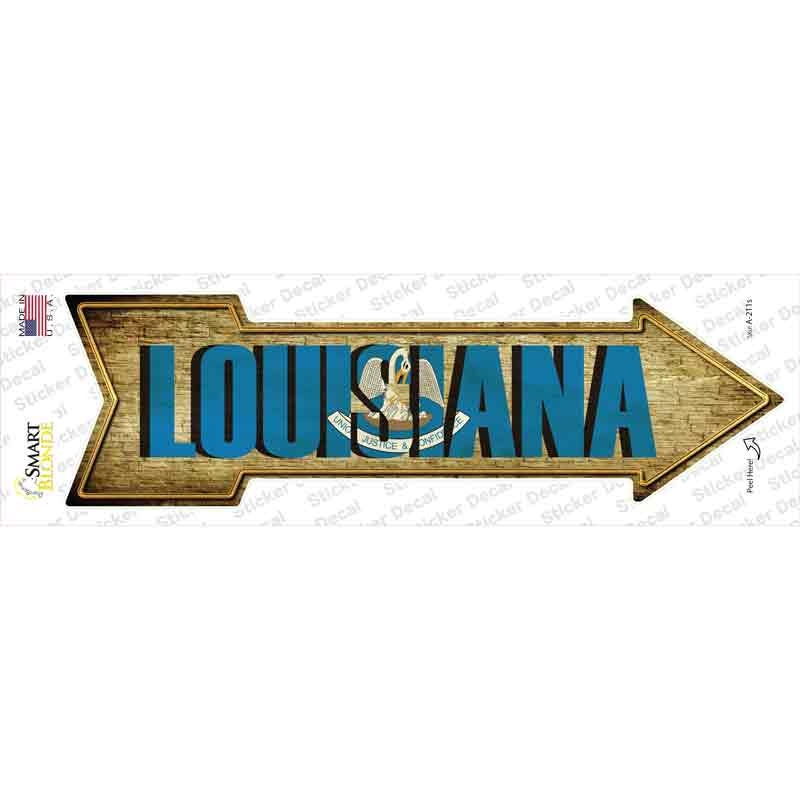 A-211s-M Louisiana Novelty Arrow Sticker Decal - Medium