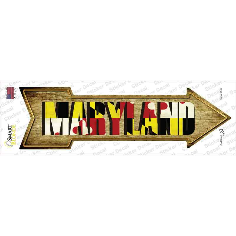 A-213s-M Maryland Novelty Arrow Sticker Decal - Medium