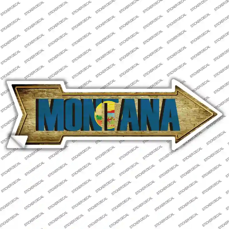 A-219s-XL Montana Novelty Arrow Sticker Decal - Extra Large