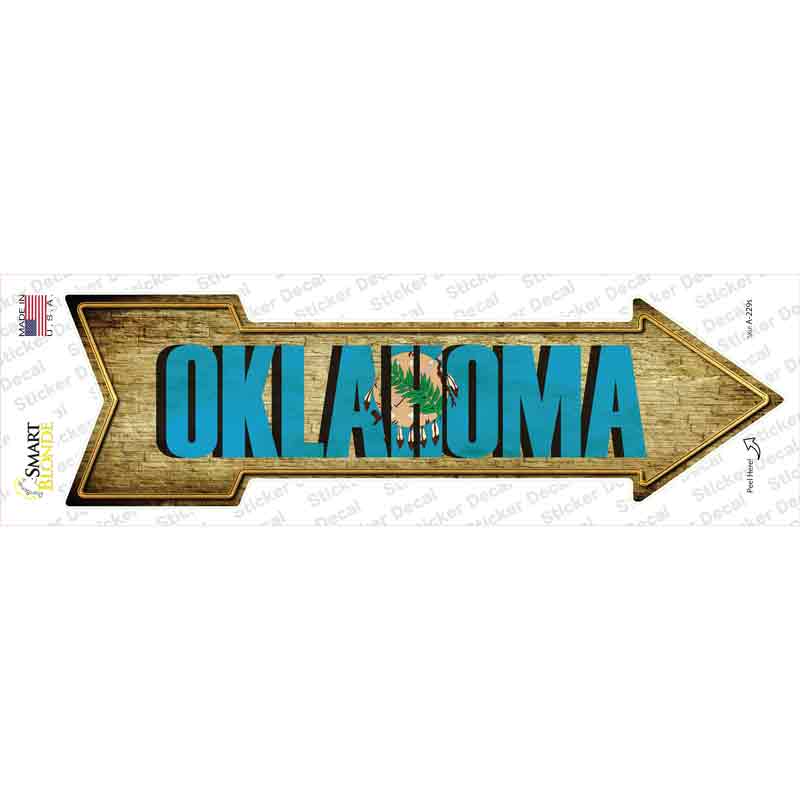 A-229s-M Oklahoma Novelty Arrow Sticker Decal - Medium