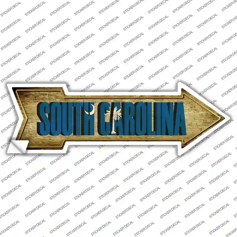 A-233s-XL South Carolina Novelty Arrow Sticker Decal - Extra Large