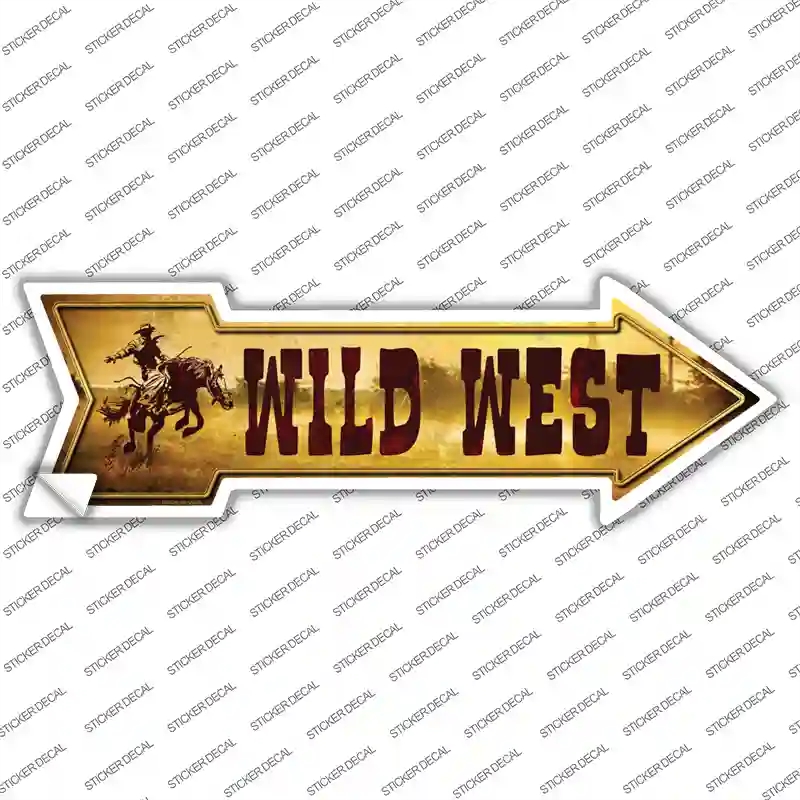A-247s-L Wild West Novelty Arrow Sticker Decal - Large