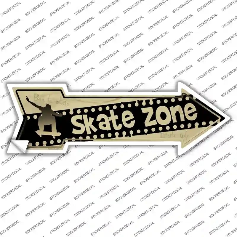 A-264s-S Skater Zone Novelty Arrow Sticker Decal - Small