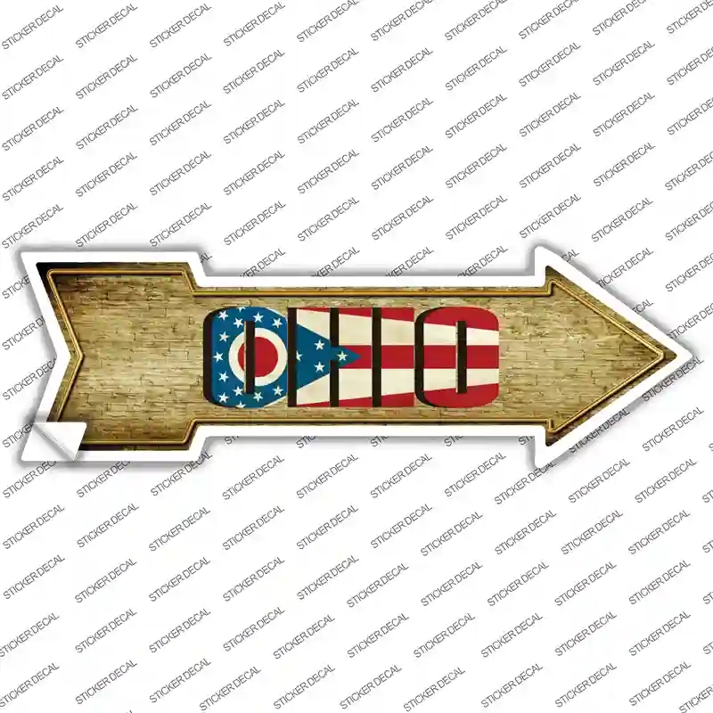 A-228s-S Ohio Novelty Arrow Sticker Decal - Small