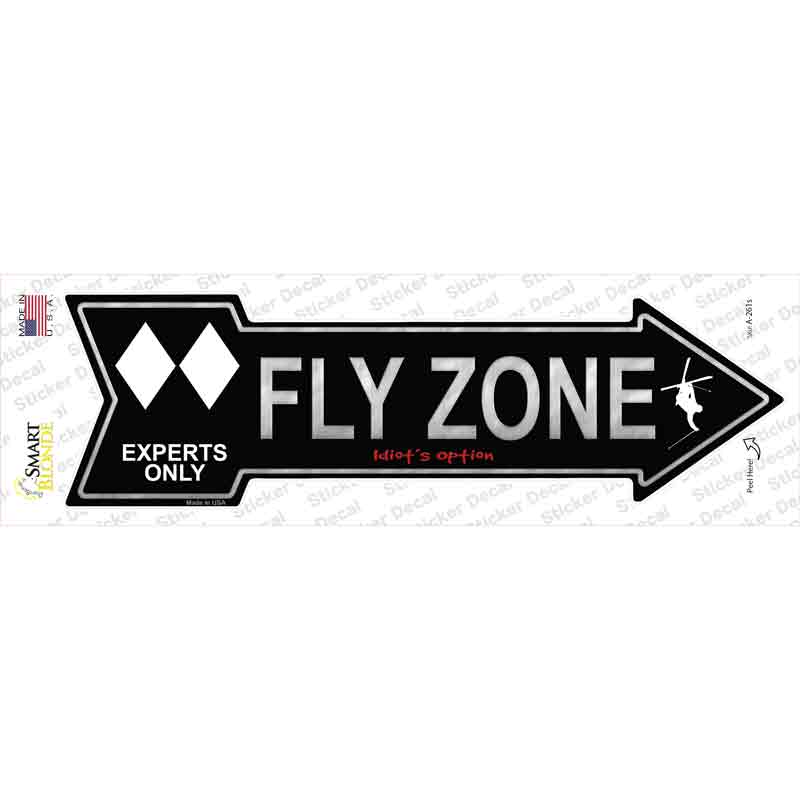 A-261s-M Fly Zone Novelty Arrow Sticker Decal - Medium