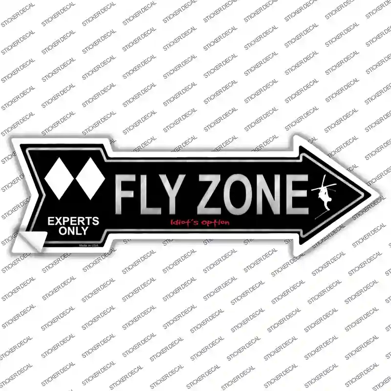 A-261s-S Fly Zone Novelty Arrow Sticker Decal - Small