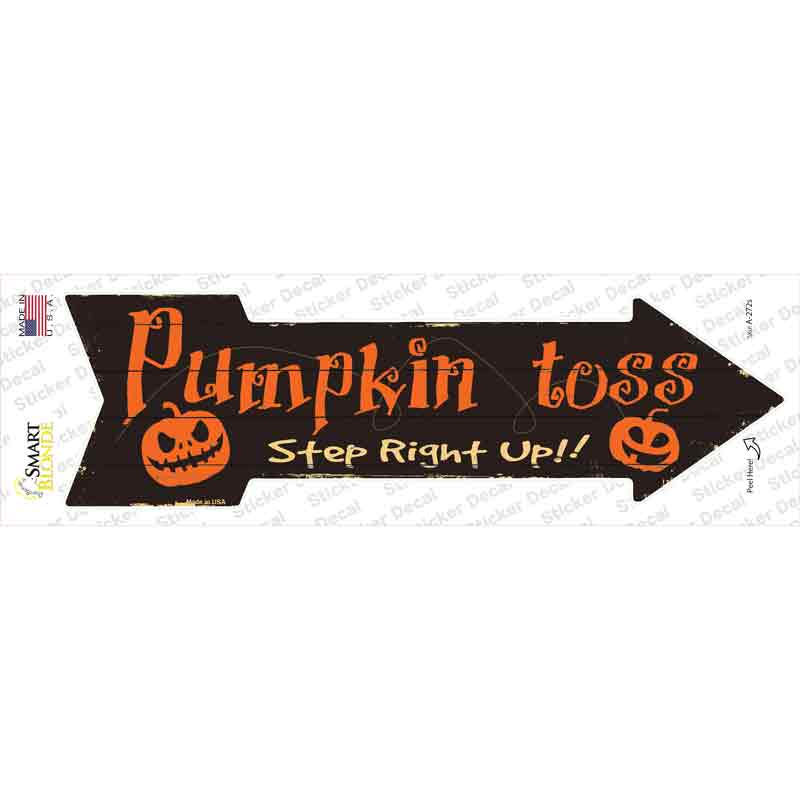 A-272s-M Pumpkin Toss Novelty Arrow Sticker Decal - Medium