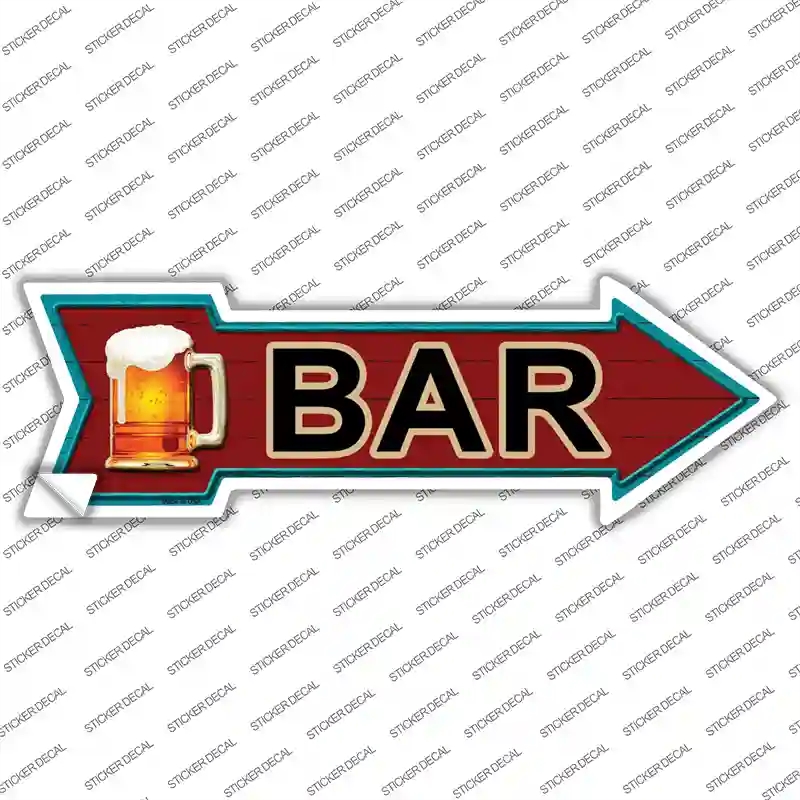 A-191s-S Bar Novelty Arrow Sticker Decal - Small