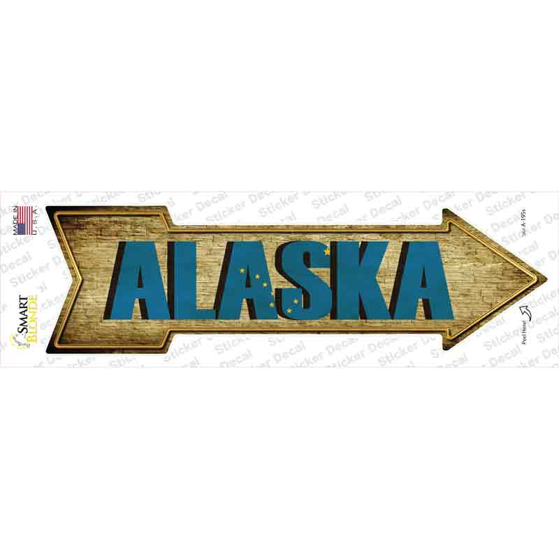 A-195s-M Alaska Novelty Arrow Sticker Decal - Medium