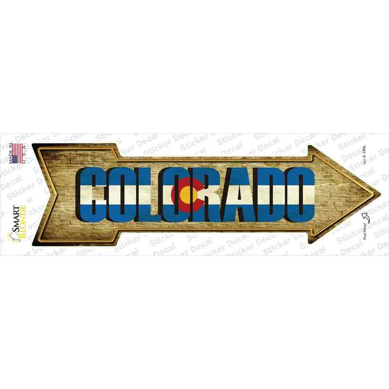 A-199s-M Colorado Novelty Arrow Sticker Decal - Medium