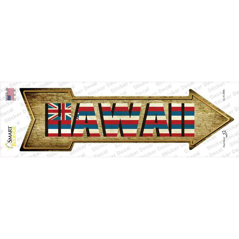 A-204s-M Hawaii Novelty Arrow Sticker Decal - Medium
