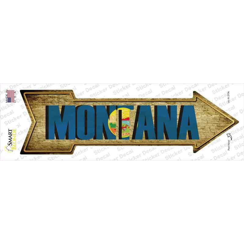 A-219s-M Montana Novelty Arrow Sticker Decal - Medium